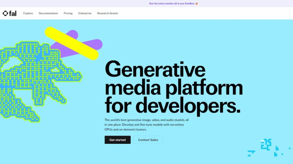 fal ai 메인 페이지